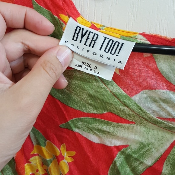 Vintage Byer Too! 90s vibrant red sarong dress - Picture 3 of 6